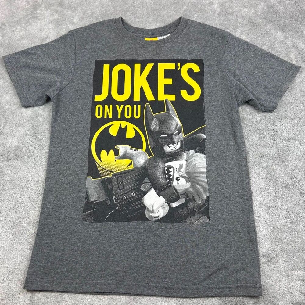 LEGO Batman Movie Boys L 10/12 Gray Joker’s On You Graphic T-Shirt